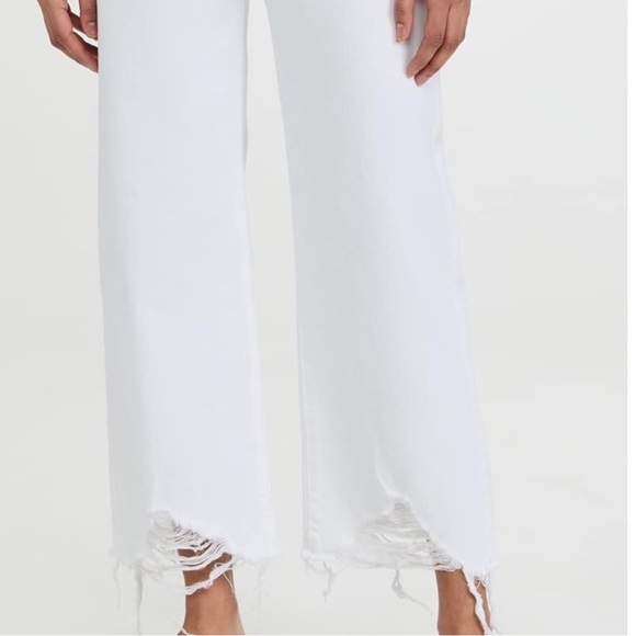 DL 1961 white wide leg distressed jeans - Picture 3 of 5